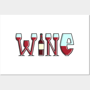 Wine Typography Posters and Art